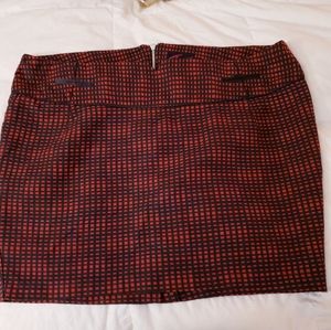 Torrid Red Black Mini Skirt Faux Pockets 22
